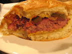 From Resto, we sampled a sandwich with house-made lamb sausage with aleppo pepper and sweet and sour peppers on a crusty round roll.