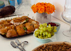 Main courses included a smoked turkey breast and turkey sandwiches.