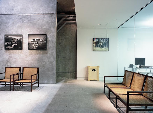I love the raw industrial look of the Taschen gallery, located below the store.