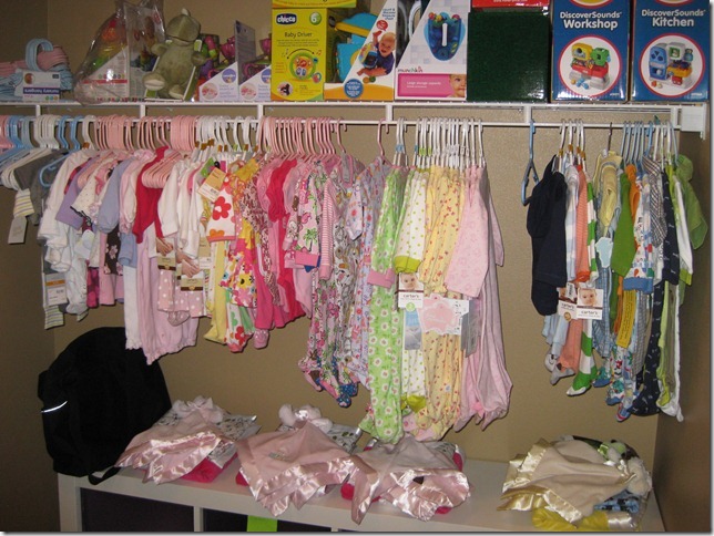 Lots of baby clothes