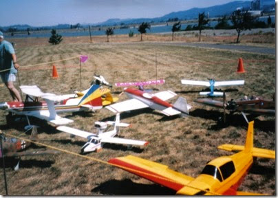 56 Model Airplanes at Rainier Riverfront Park for Rainier Days in the Park on July 13, 1996