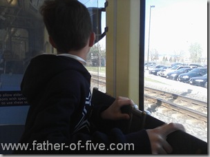 Tired out and headed home on the LRT