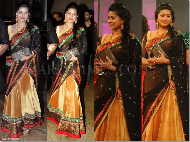 Sneha_Black_Gold_Saree