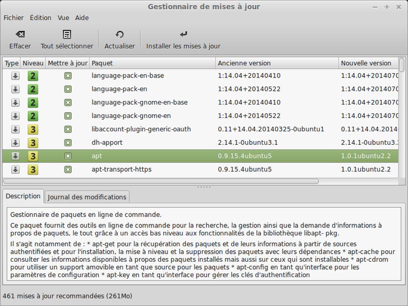Linux Mint Update Manager