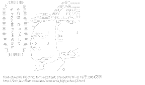 [AA]神山＆林田「それは ひょっとして ギャグで言っているのか！？」 （魁!!クロマティ高校）
