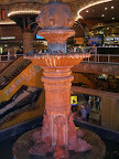 A large fountain at the Excalibur.
