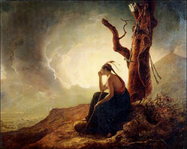 Joseph Wright of Derby, La veuve indiennne 1789 Joseph Wright of Derby, La veuve indiennne 1789