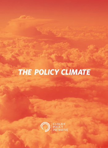 Cover of 'The Policy Climate' report from the Climate Policy Initiative, released on 15 April 2013. Graphic: CPI