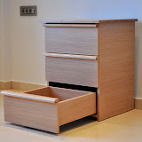 Horizontal Oak Bedside Cabinet