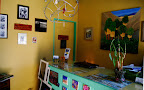 Front desk at the Harmony Motel<br />
Pic taken by Artist Catherine Pandora(Pic property of Harmony Motel)