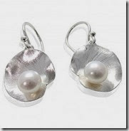 Lilypad Silver and Pearl Earrings