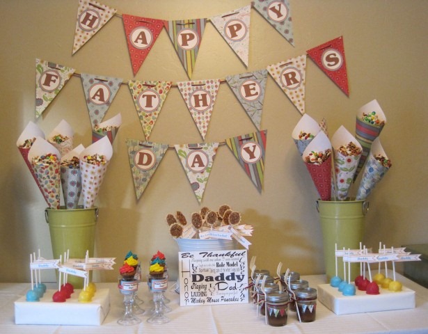 DAD Father's Day dessert table