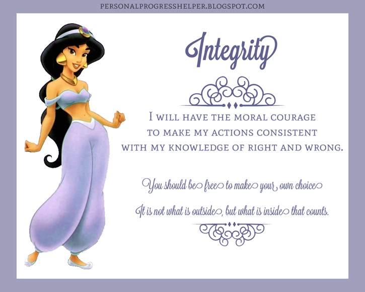Young Women's Values with Disney Princesses: Integrity