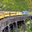 Taieri Gorge Railway Crosses A Steel Bridge - Dunedin, New Zealand