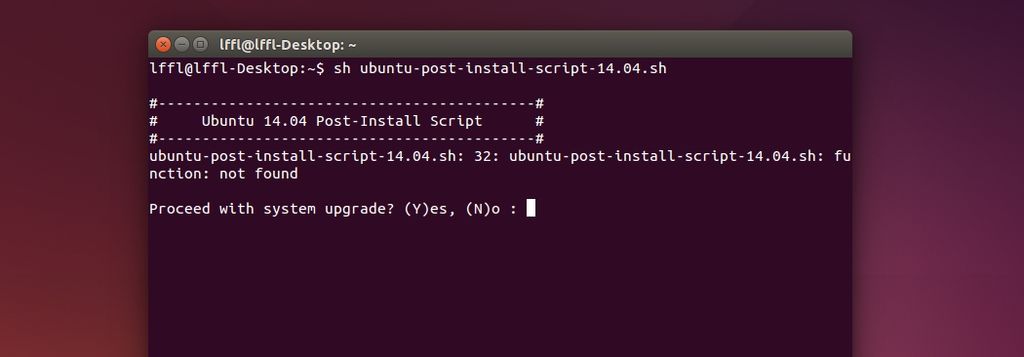 Ubuntu 14.04 Post-Install Script