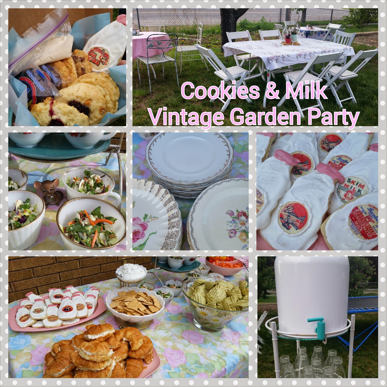 The American Homemaker Cookies & Milk Vintage Garden Party