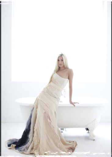 The tiers of silk on bridal designer Tara La Tour's The tiers of silk on bridal designer Tara La Tour's