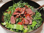 Tossed into a salad of romaine and blanched wax beans, this salad was spicy and meaty and delicious! The fattiness of the steak was great with the acidic dressing. --Carla Lalli Music, Deputy Editor
