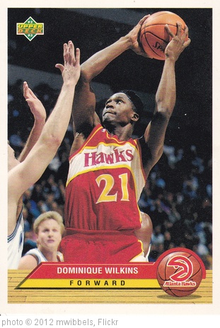 'Upper Deck 92-93 Atlanta Hawks Dominique Wilkins' photo (c) 2012, mwibbels - license: http://creativecommons.org/licenses/by-nd/2.0/