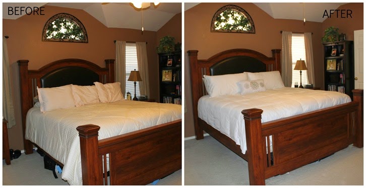 Bedding before after