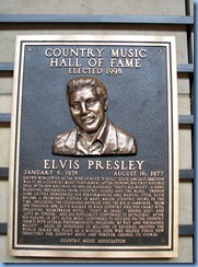 9629 Nashville, Tennessee - Discover Nashville Tour - downtown Nashville - Country Music Hall of Fame and Museum - The Hall of Fame Rotunda - Elvis Presley plaque