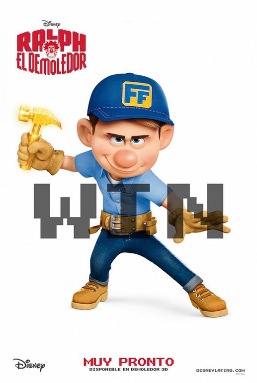Három spanyol Rontó Ralph karakterplakát 01