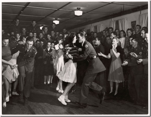 Soldiers at Camp Shelby military base dance with local girls. Soldiers at Camp Shelby military base dance with local girls.