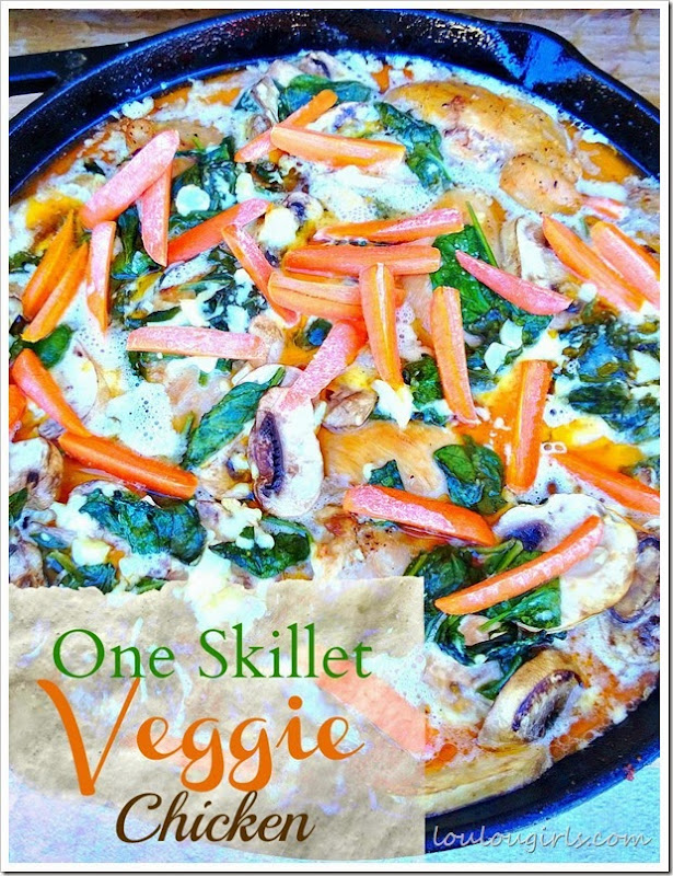 One Skillet Veggie Chicken