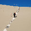 Tianshan - Escalade à pied de la dune