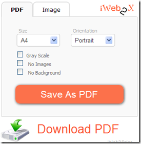 iWeb2x Save As PDF