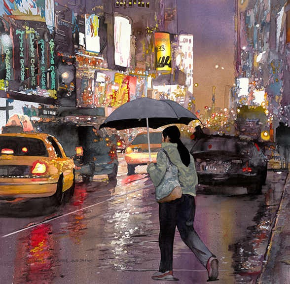 Times Square Umbrellas II 24.75"x24.25" Times Square Umbrellas II 24.75"x24.25"