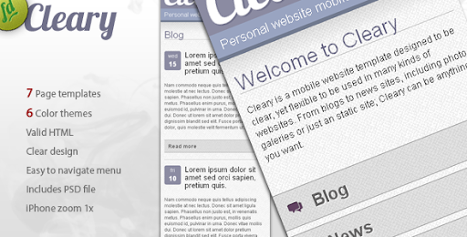 Cleary - Multipurpose Liquid Mobile Template - ThemeForest Item for Sale