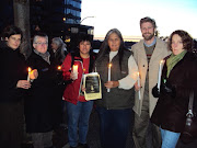 Victoria city councillors join activist Rose Henry at vigil to remember members of Victoria's street community who passed away in 2011