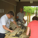 We did most the cutting at the Mak House.