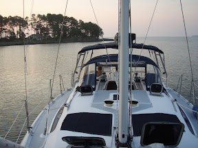 At anchor, reading and relaxing.