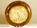SOLD! - Celtic Knot: Maple, Walnut & resin, 12in. diam.