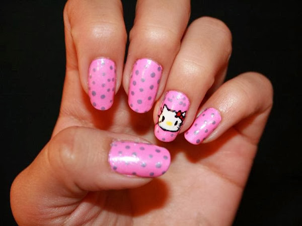 HelloKitty Pink Nail Designs Hello Kitty Nail Designs
