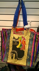 Laurel Burch bag cats w birds