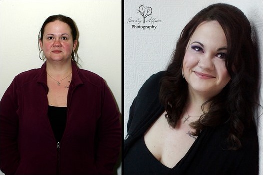before & after, glamour photography