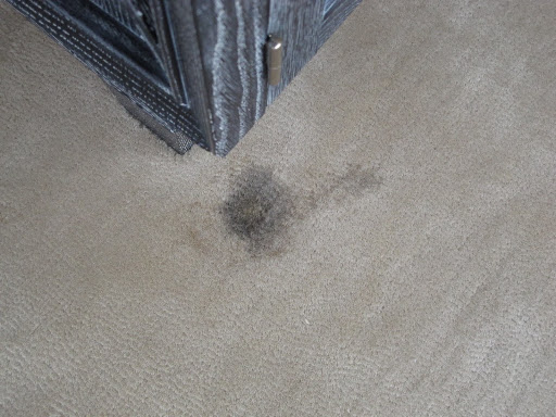 Remember this stain on my bedroom carpet?