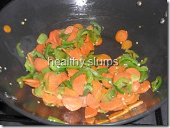 sauteing vegetables