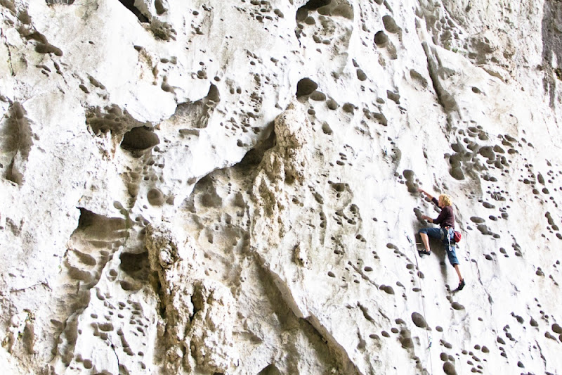 Marcel climbing in the Arch