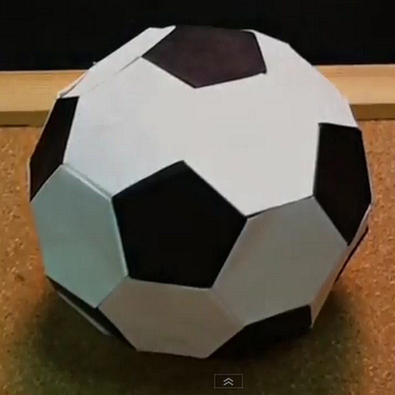 Mas cosas divertidas: Balón de futbol en origami para el dia del padre