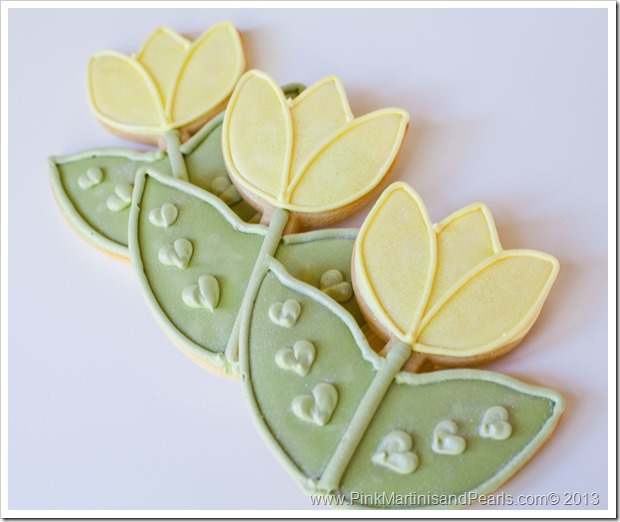 tulip bridal shower cookies