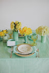 Yellow glassware adds a nice balance.