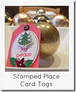 stamped place card tag