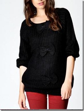 Chunky Knit Jumper with Bows1 Chunky Knit Jumper with Bows1