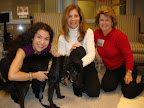 Me, Kiara, Patty and Charlene waiting to share Kiara with the world! Kiara insisted on modeling the adoption-supporting ADOPT collar and leash http://dailywag.marthastewart.com/2009/12/doggie-bling.html