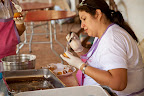 Hard at work on the sweets. Hard at work on the sweets.