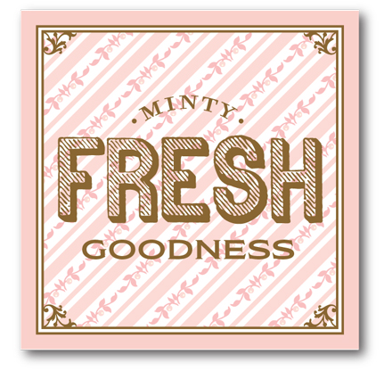 The mint label.